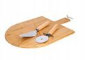 Deska do pizzy drewniana nóż łopatka zestaw