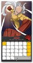 Przykładowa strona kalendarza z obrazem z One Punch Man