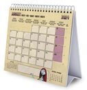 Szczegółowe ujęcie miesięcznego kalendarium z miejscem na adnotacje