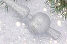 Czubek szpic NA CHOINKĘ 28,5 cm ozdoby świąteczne czub nietłukący brokatowy