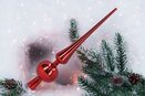 Czubek na choinkę 28,5 cm ozdoby choinkowe świąteczne czerwony czub szpic