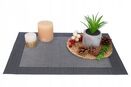 Podkładka kuchenna czarna dekoracyjna na stół pod talerz sztućce 45x30 cm