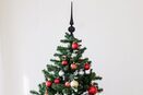 Szpic czubek na choinkę ozdoby świąteczne czarny matowy nietłukący 28,5 cm