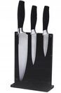 Noże kuchenne w bloku na stojaku stal nierdzewna komplet noży 3 sztuki