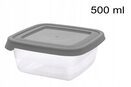 Pojemnik plastikowy z pokrywą 3 szt x 500 ml pudełko lunchbox organizer