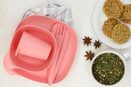Zestaw piknikowy naczynia turystyczne sztućce miska kubek talerz 6szt róż