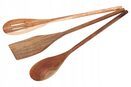 Zestaw przyborów kuchennych drewniane łyżka cedzakowa łopatka przybory 3szt
