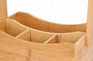 Koszyk na sztućce przybory kuchenne stojak organizer bambusowy z rączką