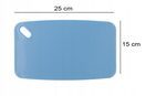 Deska do krojenia mała prostokątna 15x24 cm niebieska kuchenna plastikowa
