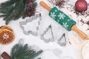 Foremki wykrawacze do ciastek pierników świąteczne + wałek świąteczny mini
