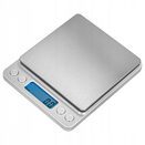 Waga elektroniczna kuchenna cyfrowa srebrna stal precyzyjna 2 kg 0,1g