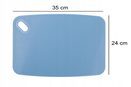 Deska do krojenia plastikowa kuchenna gruba solidna duża niebieska 35x24 cm