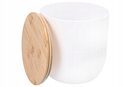 Pojemnik na ciastka biały z pokrywą bambusową 1,7l przechowywania żywność