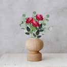 SZTUCZNA RÓŻA bukiet jak żywe sztuczne liście dekoracyjne do wazonu duża