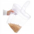 POJEMNIK NA PRODUKTY SYPKIE wielofunkcyjny przezroczysty 4 l na mąkę ryż