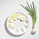 TALERZ NA JAJKA patera na jajka biały plastikowy na wielkanocne śniadanie