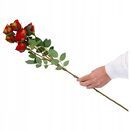 SZTUCZNE KWIATY duży sztuczny kwiat wysoki 65cm róża na cmentarz czerwona