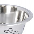 Miska dla psa kota metalowa na karmę wodę ze stali 0,75l srebrna Ø16 cm
