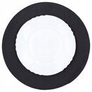 Mata stołowa na stół podkładki pod talerze Ø38 cm okrągła czarna ozdobna