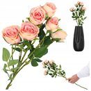 SZTUCZNE KWIATY girlanda róż 65cm na balkon różowe sztuczne kwiaty bukiet
