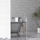 Kotara prysznicowa zasłona do prysznica wanny biała tekstylna 180x180 cm