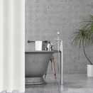 Zasłona prysznicowa tekstylna 180x180 cm biała do prysznica wanny kurtyna