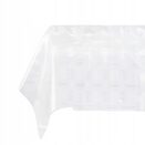 Obrus plamoodporny biały na stół obszyty gruby prostokątny 180x130 cm