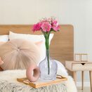 Wazon szklany na kwiaty bukiety trawę pampasową flakon wąski wysoki 25 cm