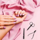 Zestaw do manicure pedicure 8 el. do paznokci w etui obcinacz pęseta