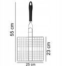 Ruszt do grilla kosz do grillowania mięsa ryb warzyw 23x25 zamykany kratka