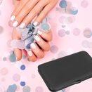 Zestaw do manicure pedicure 8 el. do paznokci w etui obcinacz pęseta