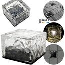 LAMPA SOLARNA najazdowa zewnętrzne LED oświetlenie kostki lodu solarne deko