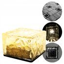 LAMPA SOLARNA najazdowa zewnętrzne LED oświetlenie kostki lodu solarne deko