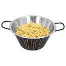 Cedzak durszlak metalowy czarny stal nierdzewna do makaronu i warzyw