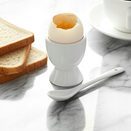 Kieliszki do jajek na miękko porcelanowe podstawki z łyżeczkami zestaw
