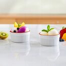 Kokilki do zapiekania ceramiczne żaroodporne z pokrywkami zestaw 2 szt