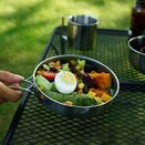 Menażka turystyczna stalowa harcerska wojskowa garnek i patelnia kempingowa