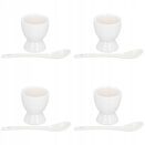 Kieliszki do jajek na miękko porcelanowe podstawki z łyżeczkami zestaw
