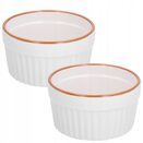 Kokilki do zapiekania ceramiczne żaroodporne z pokrywkami zestaw 2 szt