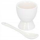 Kieliszki do jajek na miękko porcelanowe podstawki z łyżeczkami zestaw