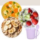 KUBEK NA ZUPĘ 500ml do mikrofali z łyżeczką pojemnik lunchowy fioletowy