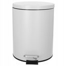 Kosz na smieci biurowy szary z pedałem 5l metalowy łazienkowy wkład
