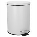 Kosz na smieci biurowy szary z pedałem 5l metalowy łazienkowy wkład