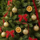 BOMBKI CHOINKOWE duży zestaw 35 sztuk 6 cm złote mat połysk brokat mix