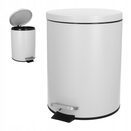 Kosz na smieci biurowy szary z pedałem 5l metalowy łazienkowy wkład