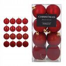 Bombki choinkowe małe 5 cm czerwone zestaw 16 sztuk nietłukące ozdoby