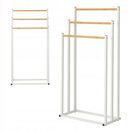 Stojak na ręczniki wieszak stojący podłogowy łazienkowy biały 3 poziomowy