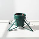 STOJAK NA CHOINKĘ na żywą choinkę metalowy zielony 4 nogi pojemnik 2,8l