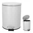 Kosz na smieci biurowy szary z pedałem 5l metalowy łazienkowy wkład
