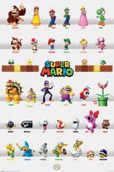 Super Mario Character Parade - plakat gamingowy